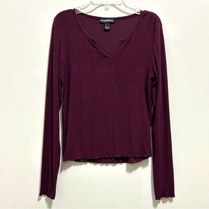 🔸SWS Essentials Women’s Maroon Burgundy Cranberry Long Sleeve Top